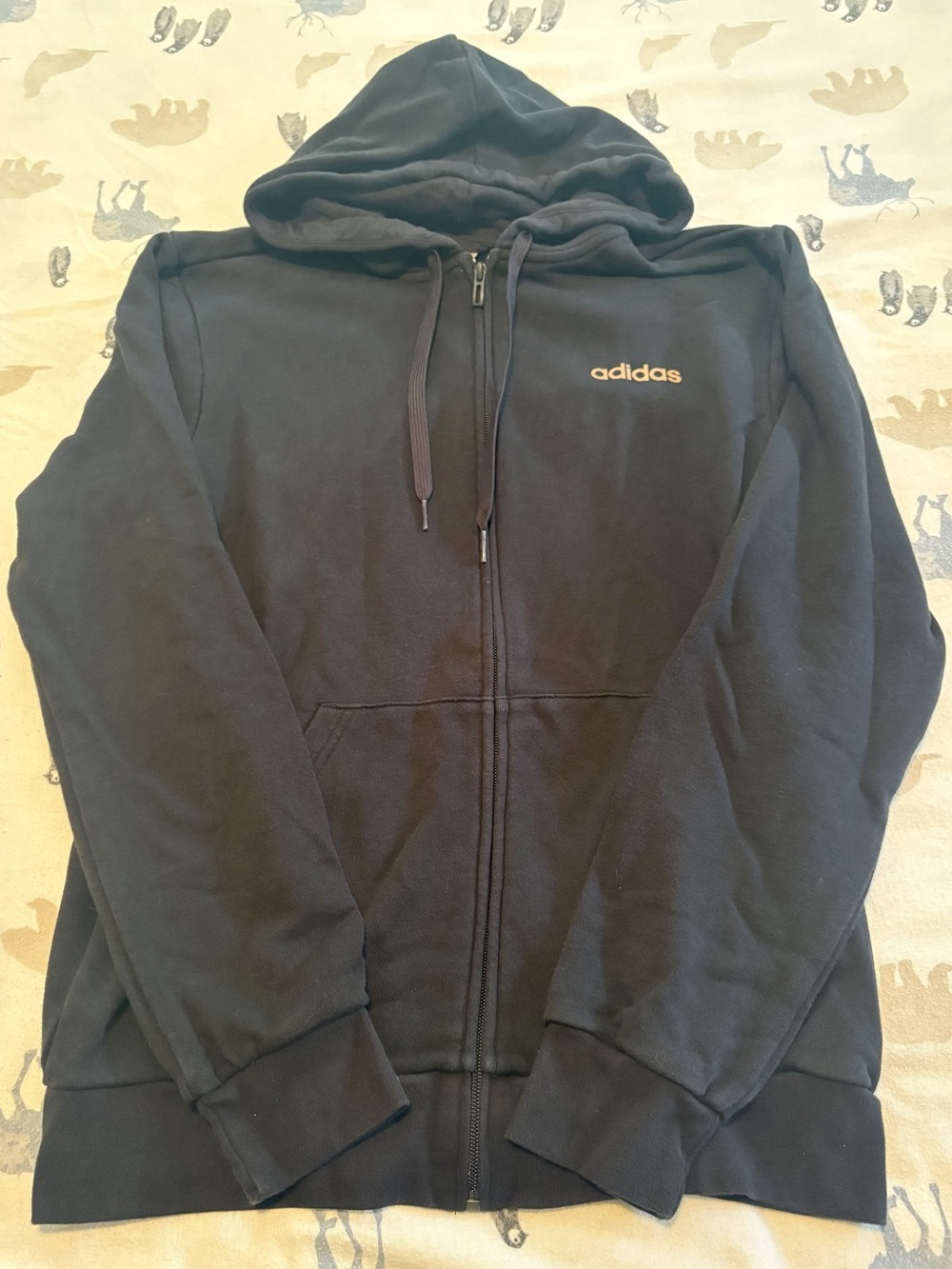 adidas Men's Zip-Up Hoodie Size Medium Black